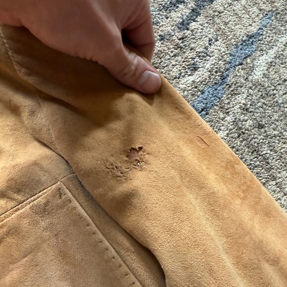 Men's Vintage 1950's Denver Dry Goods Co. Aquasuede Western Leather Jacket Sz L - Picture 3 of 11